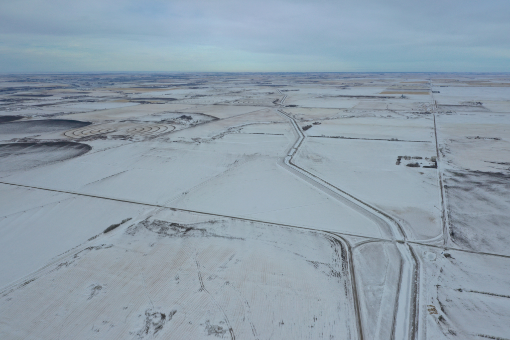 Full section of grain land located in the South Sask River Irrigation District